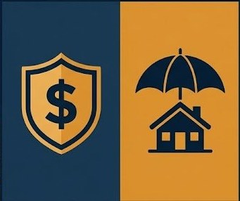 Visual comparison of surety bond protection versus insurance coverage